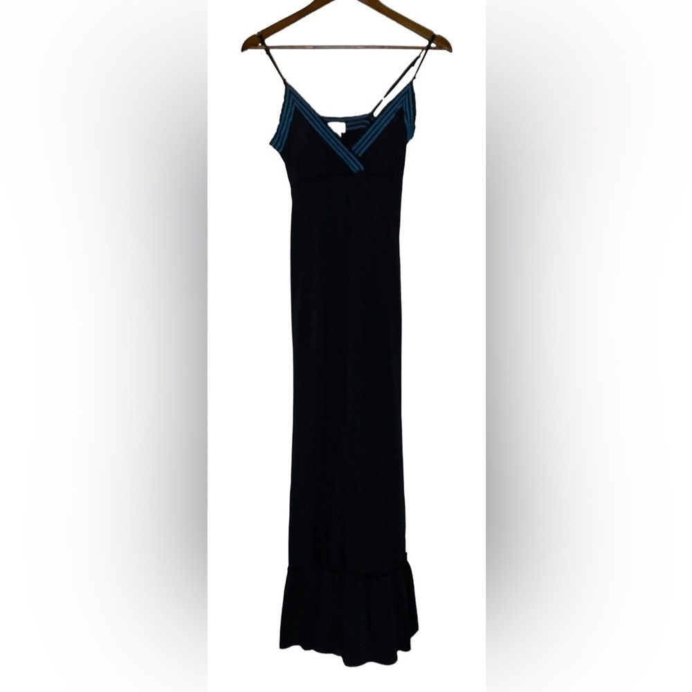 Mossimo Women Stretch Maxi Sundress Small Ruffle Hem Fairycore Grunge Goth